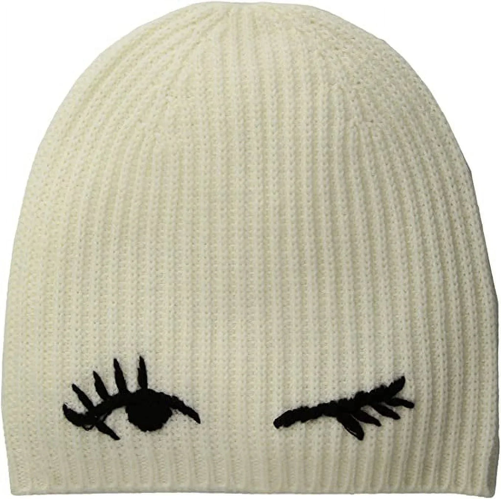 Cream/Black York New Winking Spade Beanie Kate
